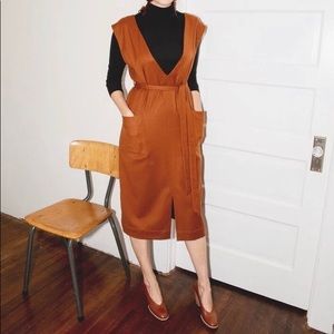 Revelle Collection Rust Cotton Twill Studio Dress Size Medium